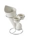 Symphony French Fries Holder With Saucer &amp; Salt Shake - 2 Pieces,White