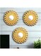 Upscale Set of 3 Wall Mounted 10 inch Decorative Mirrors for Living Room, Home Decor &amp; Bedroom, Round Hanging Wall Decor Accessories -Gold