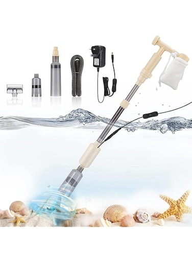 Masroo rium Gravel Cleaner, Fish Tank Vacuum Cleaner, 5 in 1 Electric rium Siphon Filter Kit with Adjustable Water Flow Controller for Water Changing and Sand Washing.