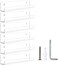 LileZbox Transparent Floating Shelves - Wall Mounted Acrylic Invisible Bookcase Storage Organizer (6 Shelves, 38 x 11 cm)