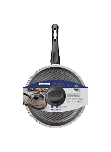 Paris Aluminum Straight Frying Pan with Interior and Exterior Starflon Max Lead Nonstick Coating with a Glass Lid, 24 cm 2,0 L