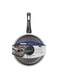 Paris Aluminum Straight Frying Pan with Interior and Exterior Starflon Max Lead Nonstick Coating with a Glass Lid, 24 cm 2,0 L