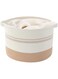 DAYONG Large Cutton Rope Woven Basket 19.7" x 19.7" x 13" Baby Laundry Basket with Handle Storage Container For Clothes Blanket Toys Comforter Cushions Laundry Hamper（Beige &amp; White）