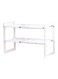 2-Tiers Expandable Kitchen Storage Rack White 15x10x27inch
