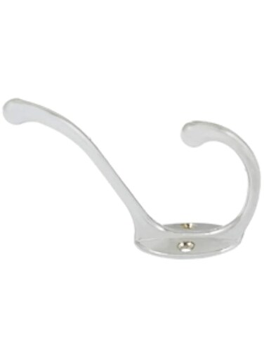 Metal Hat And Coat Hook Wall Hanger - Chrome, Silver