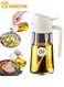 Olive Oil Sprayer for Cooking, Oil Dispenser for Kitchen Gadgets, Air Fryer, and BBQ, White