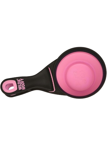 Core Kitchen Collapsible Scooper with Clip, 1 Cup Capacity, Hot Pink