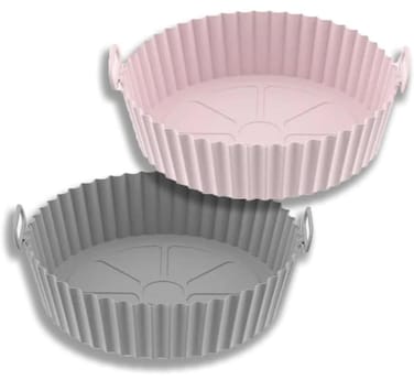 2 Pcs Air Fryer Silicone Liner Non Stick Reusable