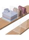 FNG8 Clear Acrylic Drawer Dividers [Pack of 4] - Vertical Drawer Organiser System for Home, Business &amp; Office - Transparent Cabinet Organiser Drawer Divider for Clothes, Shoes &amp; Books