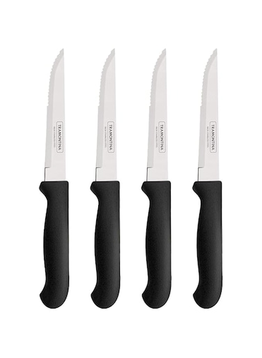 Tramontina 4 pcs Jumbo Knife Set - Stainless Steel Professional Chef Knives set with Ergonomic Handles