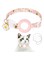 ZABEES Airtag Cat Collar, Kitten Collar Breakaway with Silicone Airtag Holder, Bells &amp; Flower Charm for Girl Cats Boy Cats Small Dogs (AirTag protective film included) (Pink)