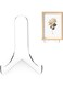 SWIUKPHE 6 Pack 60-Degree Angle Acrylic Plate Stand, 3 inch Clear Acrylic Display Easel, Clear Tablet Holder for Displaying,3" H x 3.125" W x 2.5" D