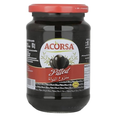 Acorsa Pitted Black Olives, 170g