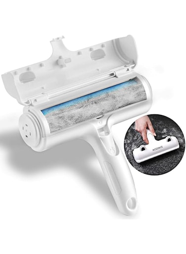 ACE2ACE Pet Hair Remover Roller, Reusable Animal Hair Removal Brush for Dogs and Cats, Self Clean Pet Fur from Carpet, Furniture, Rugs, Laundry, Clothes and Bedding, Sofa