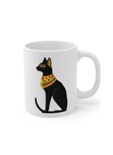 Printed Mug white Pharaoh&acirc;&euro;&trade;s Lucky Cat
