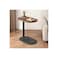 C-Shaped Side Table &ndash; Small Sofa End Table, Metal &amp; Wood Design for Living Room, Bed, Office