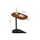 C-Shaped Side Table &ndash; Small Sofa End Table, Metal &amp; Wood Design for Living Room, Bed, Office