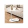 C-Shaped Side Table &ndash; Small Sofa End Table, Metal &amp; Wood Design for Living Room, Bed, Office