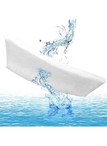 EKIND Filter Sponge Aquarium Filter Media, Super Filter Effect, Fish Tank Aquarium White Filter Sponge Pad, Fits Most Fish Tanks for Water Cleaning (14 In x 8 In)
