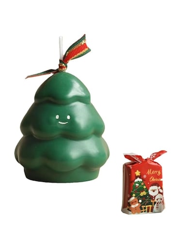 Sumlache Christmas Candles,Christmas tree,Gingerbread Man Candle,Festival Atmosphere Candles,Cute Decorative Shaped Candles Gifts Candles for Christmas Party (1PCS-Christmas tree)