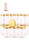 12 Pieces (680ml) Spice Storage Empty Bottle Refillable Clear Jar/Biscuit Jar/Food Container/Plastic Pet Jars/Cansister Plastic Bottle with Metal Gold Lids