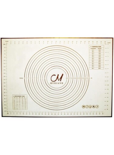 Baking Mat, Silicone Rolling Pastry Mat with Measurements, Non-Stick Non-Slip Kneading Pad Flexible Sheet Rolling Dough, (70x50cm) Large Size and Comfortable for Kitchen Uses