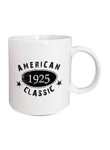 American Classic Printed Ceramic Mug White/Black