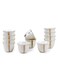 Porcelain Amara Cawa Cup, 80ml (12 Pieces, White &amp; Gold)
