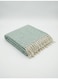 130 x 160 cm Premium Cotton Honeycomb Throw Blanket in Sage Green With 400GSM Soft Woven Texture For Sofa Bed Couch And Boho Room Decor