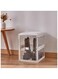 Organized Home Foldable Shoe Box with Clear Door Free-installation Thickened Shoe Storage Box Transparent Folding Shoe Cabinet Folding Shoe Rack Living Room Furniture Dustproof (2-layer)