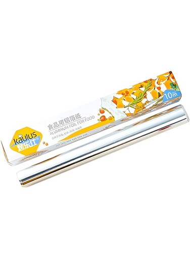 Mumoo Bear [1 Pc] Heavy Duty Aluminum Tin Foil Roll for Kitchen Catering Cooking Baking Grilling Roasting Use,18 Micron Thick, 30cm x 10m