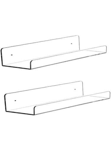 CY craft Acrylic Floating Shelf 2 PCS transparent