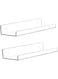 CY craft Acrylic Floating Shelf 2 PCS transparent