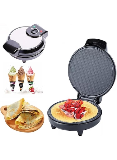 NALACAL Tortilla Press, Roti Maker Electric Tortilla Maker Non-Stick Automatic Chapati Maker Tortilla Press Waffle Cone Tortillas and Ice Cream Cones