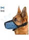 Dog Muzzle, Air Mesh Breathable Muzzle for Medium Large Sized Dogs to Anti &amp; Prevent Biting Barking Chewing, Soft Basket Muzzle for German Shepherd Dog with Reflective &amp; Adjustable Strap(Blue-XS