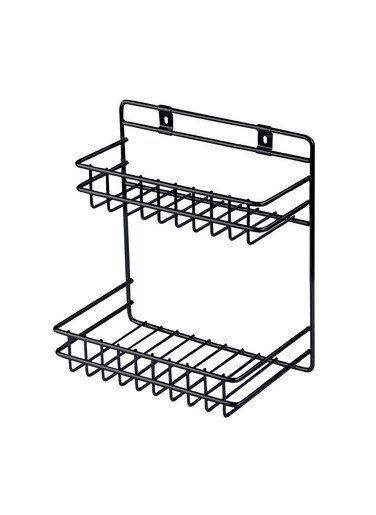 Mild Steel Multipurpose Shoes Detergent Holder, Bathroom Rack, Bathroom Accessories (Black)