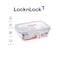 LocknLock 950ml Oven Glass Rectangular Container with Divider &ndash; Durable, Microwave Safe Food Storage Solution