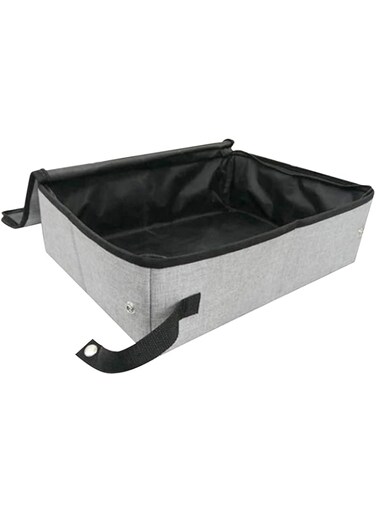 Morelian Travel Cat Litter Box Portable Cat Litter Box with Lid Collapsible Waterproof for Outdoor Travel