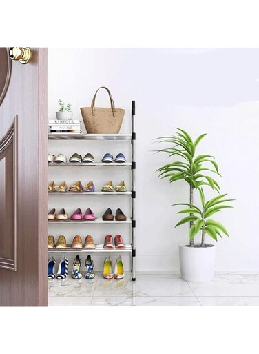 Adjustable Shoe Storage Shoe Rack Organiser Shelf Hold Stand for 28 Pairs Shoe, 2020 New Upgrade Sturdy Design, Space Saving, Easy Assemble (Size(58x26x82)