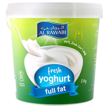 Al Rawabi Full Fat Plain Yoghurt, 2kg