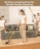 Cordless Vacuum Cleaner, 50 Mins/40 KPA, Battery Vacuum Cleaner with Geen LED, Wireless Cleaner