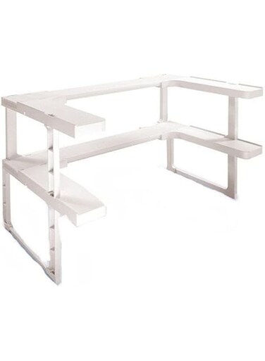 Dubai Gallery Stackable Shelf Spice Rack Organizer White Standard