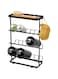 Yamazaki Home Dispenser Free Standing Bathroom Organizer Storage Holder   Steel   Shower Caddy, One Size, Black