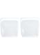 Platinum Food Grade Silicone Reusable Storage Bags, 2 Pack,1000/500ml, Microwave/Oven/Dishwasher Safe, 100% Plastic Free (White, 1000ml)