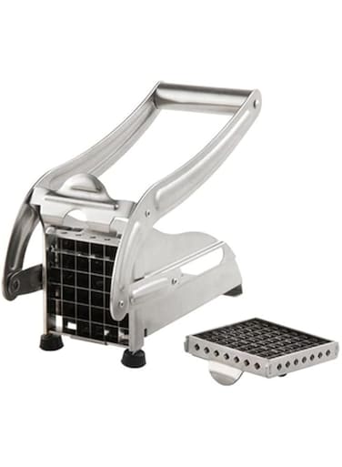 Dubai Gallery Potato And Chip Slicer With 2 Interchangeable Blades Silver Standard
