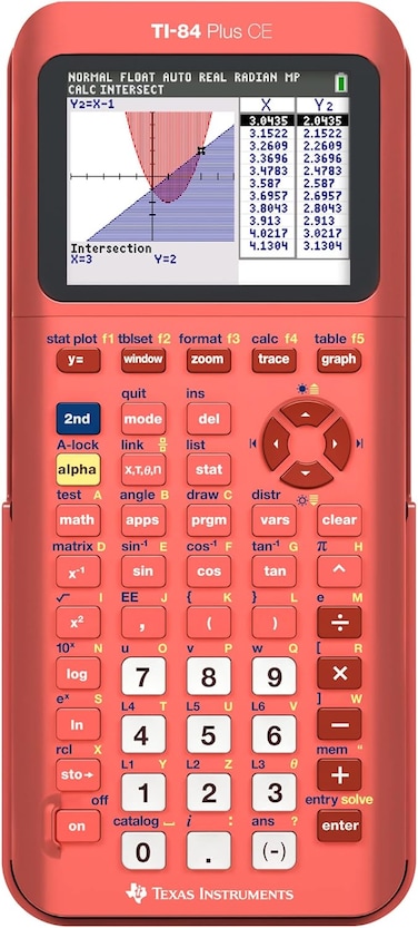Texas Instruments Calculator TI-84 Plus CE Python Enhanced Graphing Plus Software - Peach (International Version)