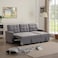 Wooden Twist Modern 5 Seater L-Shape Sofa Cum Bed with Comfort Cushion (Dark Grey)