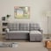 Wooden Twist Modern 5 Seater L-Shape Sofa Cum Bed with Comfort Cushion (Grey)