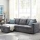 Wooden Twist Modern Style Sectional Sleeper 5 Seater L-Shape RHS Sofa Bed with Comfort Cushion