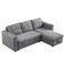 Wooden Twist Modern Style Sectional Sleeper 5 Seater L-Shape RHS Sofa Bed with Comfort Cushion